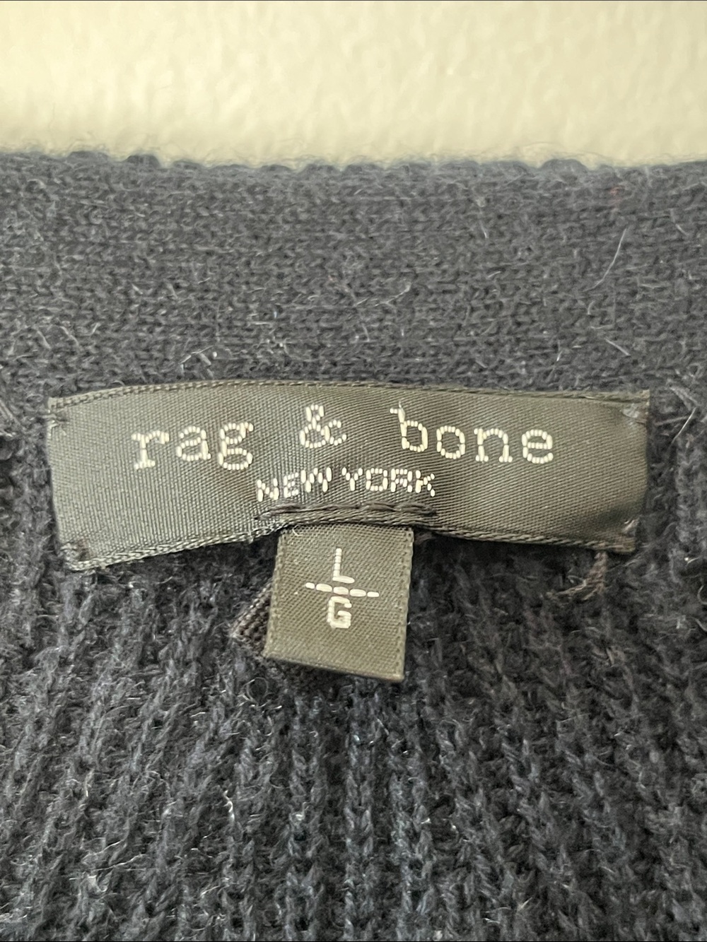 Rag & Bone Ann striped cardigan navy blue white red stripes Americana sweater - Picture 6 of 11